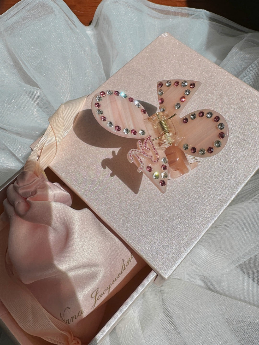 Chloe Crystal Butterfly Claw Clip