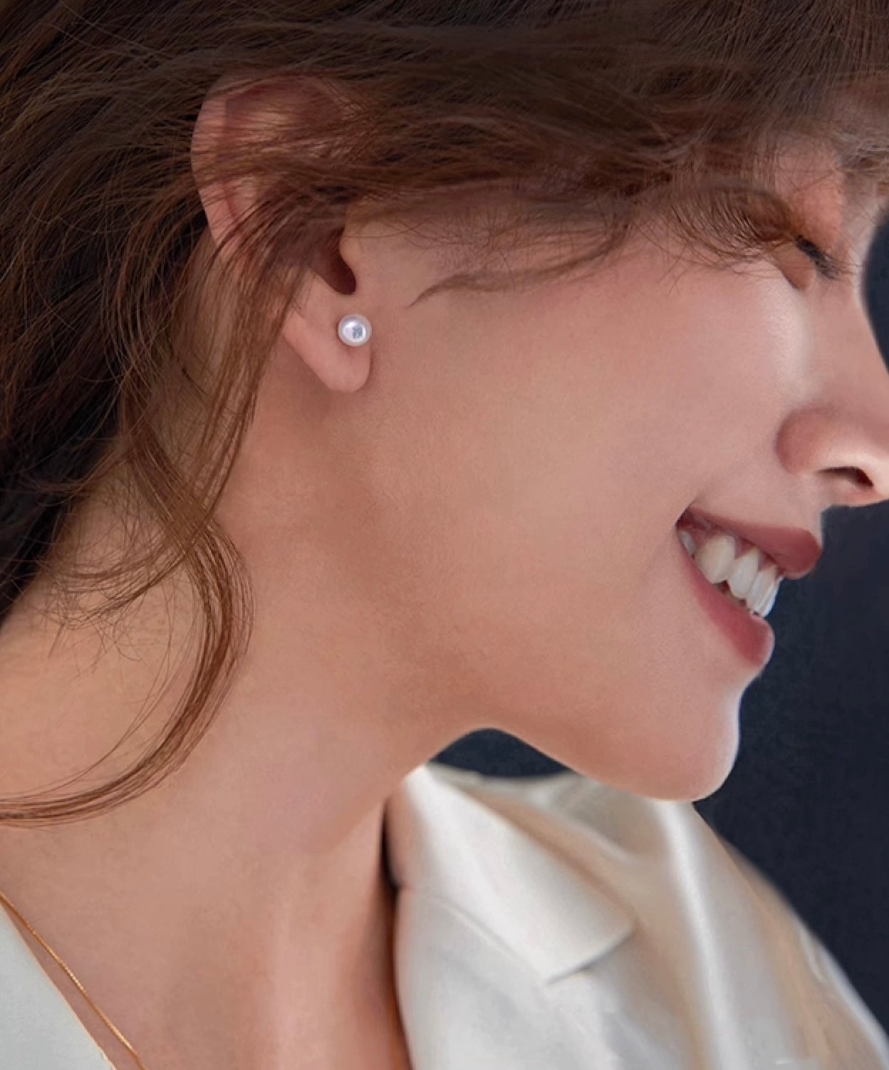 White Pearl Earring