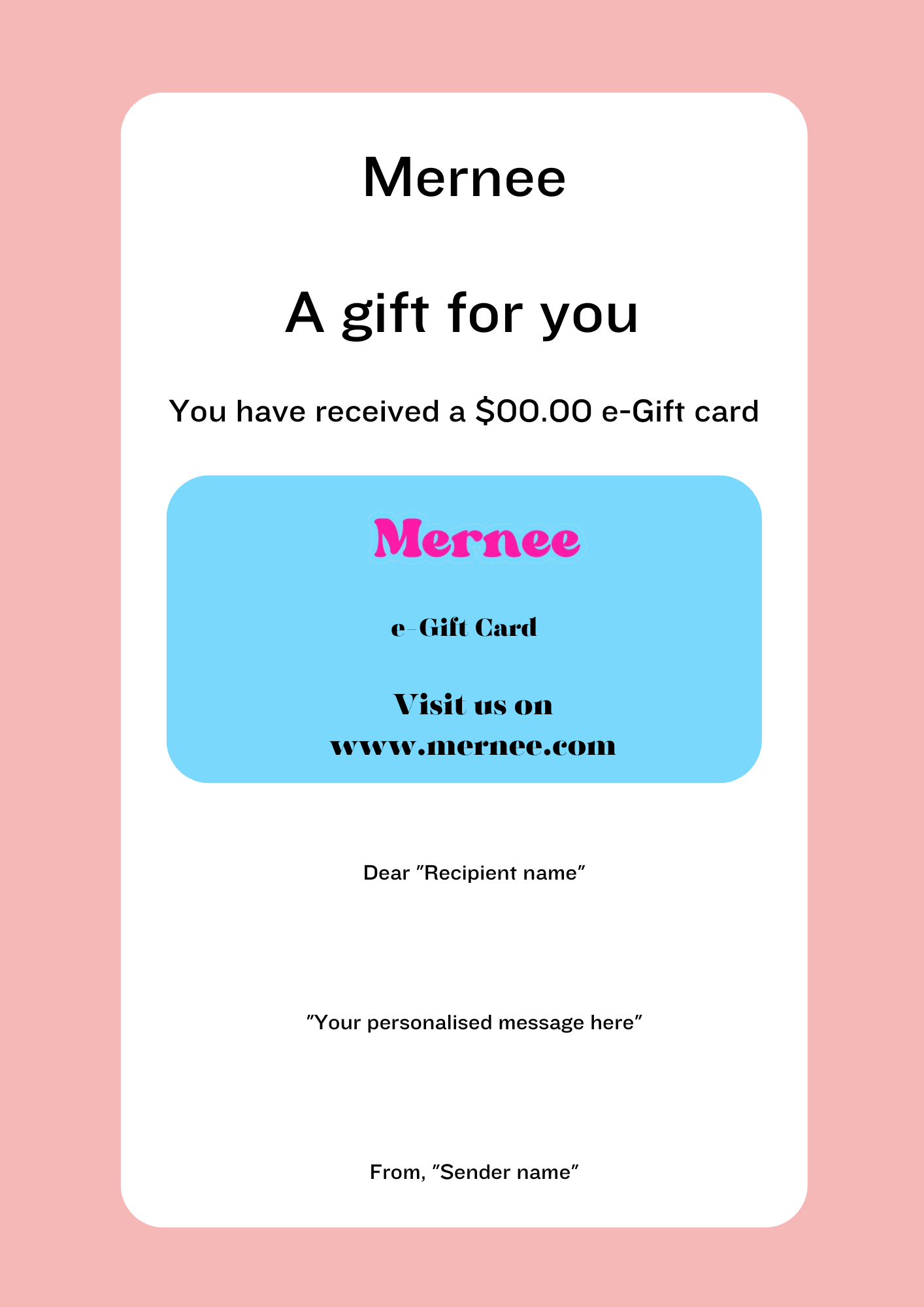 Mernee eGift Card