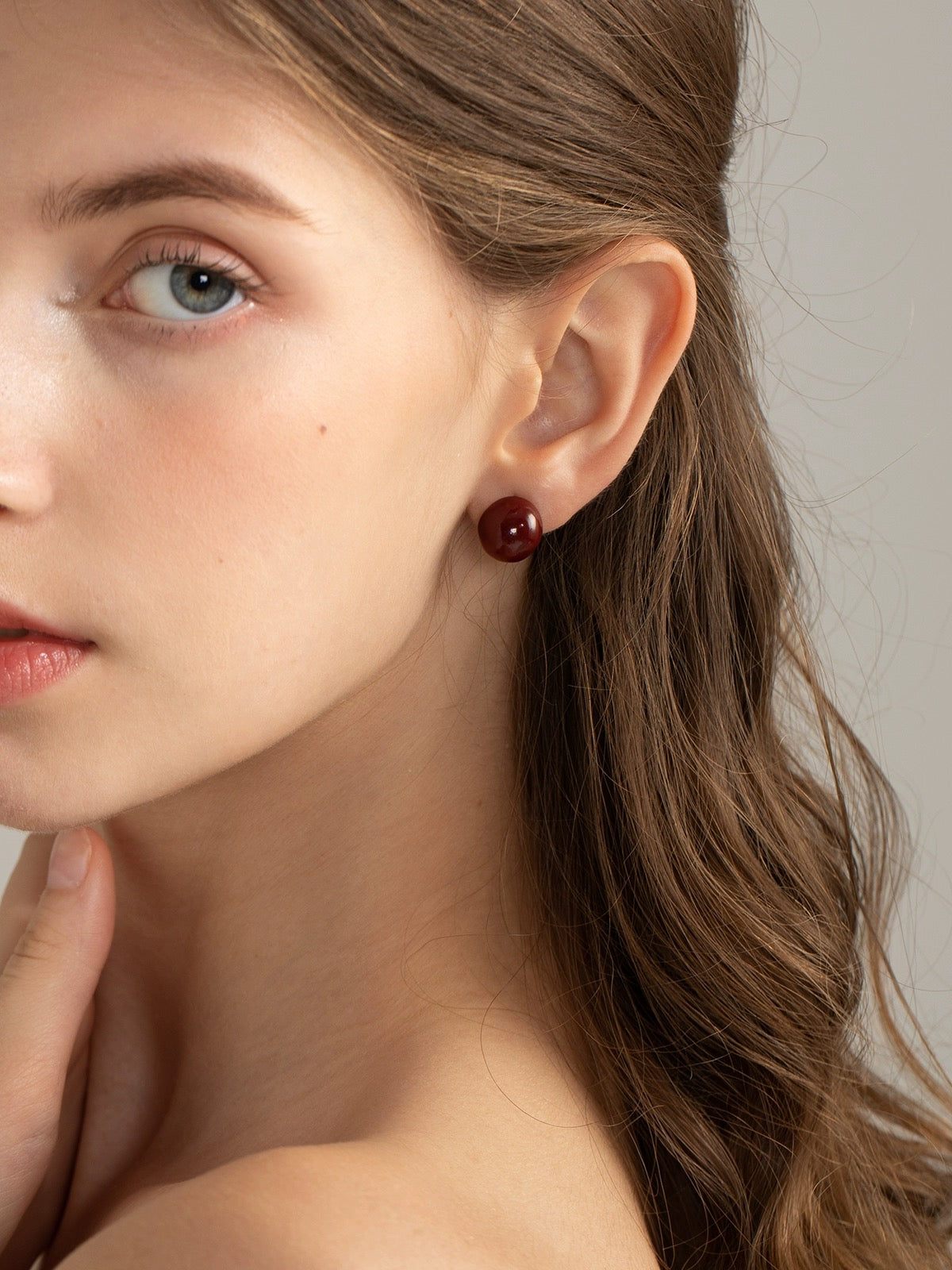 Red Pearl Earrings